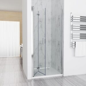 70-120 cm Nischentür Duschabtrennung Duschwand Dusche Falttür NANO Dusche ESG DA