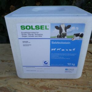 Solsel Leckstein Salzleckstein 10 kg für Rinder Schafe Pferde Wild Ziegen
