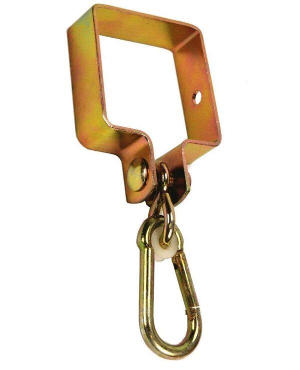Schaukelschelle 9x9 cm Vierkant Premium Schaukelhaken mit Karabiner 90x90 mm