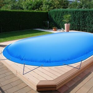 Ovale aufblasbare Poolabdeckung Poolplane aus LKW Plane 680 g/ m² (1360g/ m²)