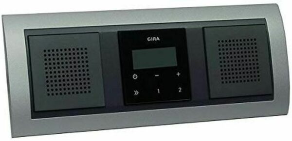 Gira Unterputz-Radio RDS mit 2 x Lautsprecher und Rahmen Event alu anthrazit