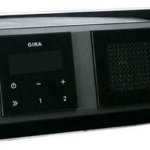 Gira Unterputz-Radio RDS mit Rahmen Event schwarz-klar mit schwarzen Einbauten