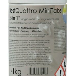 1 KG Quattro Chlor Multi Mini Tabs 20g 5 in1 Langzeit Tabs auch für Whirlpool