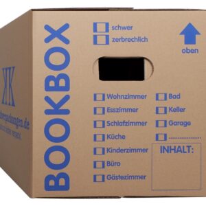 5 Bücherkartons 2-wellig Bookbox Ordnerkartons Archivkartons