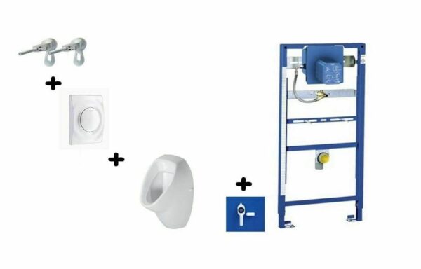 Grohe Urinal Vorwandelement Rapid SL + Marken Urinal + Siphon Komplettset