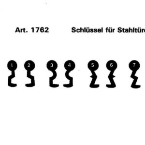 Buntbartschlüssel Für FH Türen Schweifung 1 - 10 Kurz Brandschutztür Art. 1762