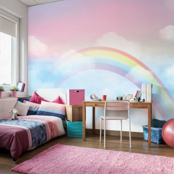 Muralo VLIES Fototapeten XXL TAPETE Kinderzimmer Regenbogen Himmel Wolken 2830