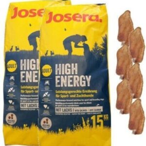 2x15kg Josera High Energy Hundefutter + 6 x Kaninchenohren