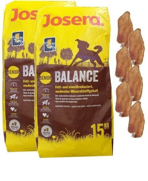 2x15kg Josera Balance Hundefutter + 6 x Kaninchenohren