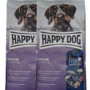 2x12kg Happy Dog Fit & Vital Senior . Hochwertiges Futter für ältere Hunde