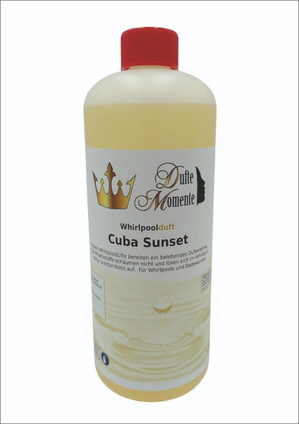 Whirlpoolduft Cuba Sunset - 1 Liter HDPE-Flasche mit Tropfverschluss