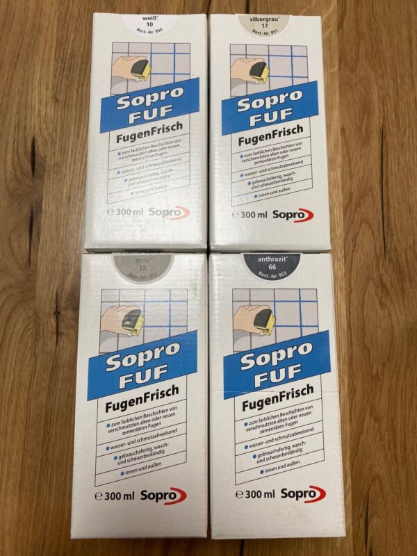 Sopro Fugenfrisch FUF Fliesen Fugenfarbe neue Fugen erneuern säubern Set 0