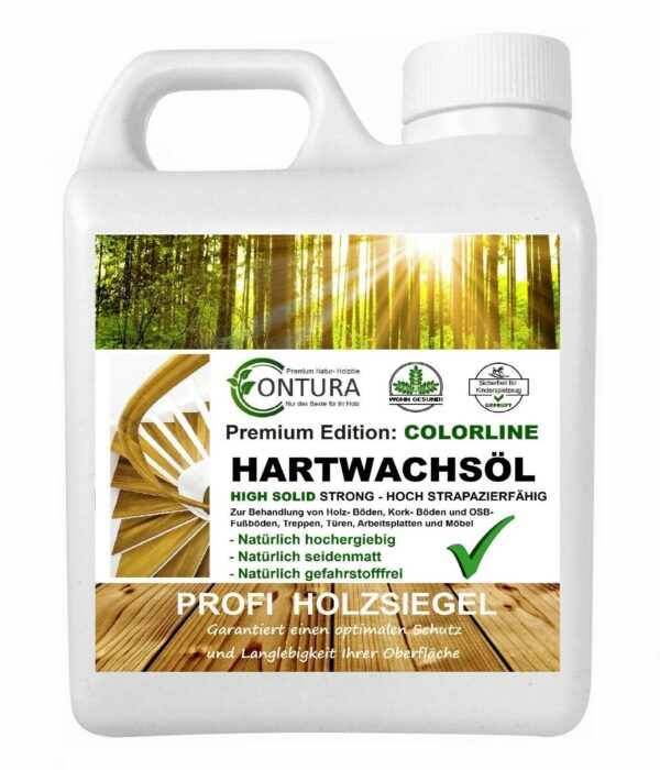 1L Hartwachsöl farbig Hartwachs Öl 12 Farben Fußbodenöl Holzöl Möbelöl Parkettöl