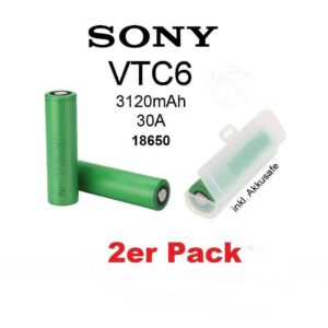 2x Sony Konion Murata VTC6 Akku 18650 Batterie 3000mAh 30A für SMOK E-Zigarette