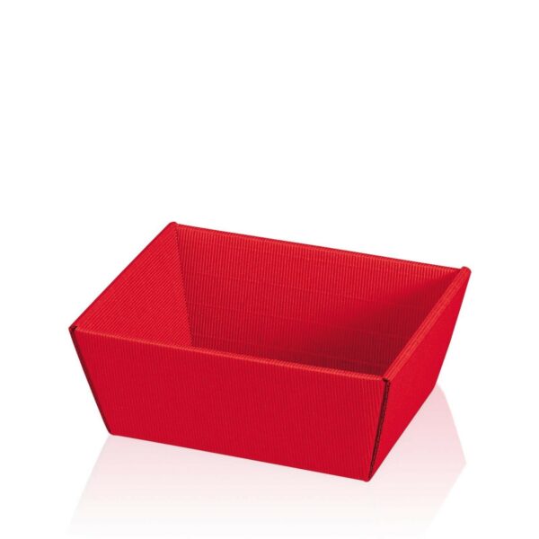Präsentkorb rechteckig Farbe rot klein Gift basket rectangular color red