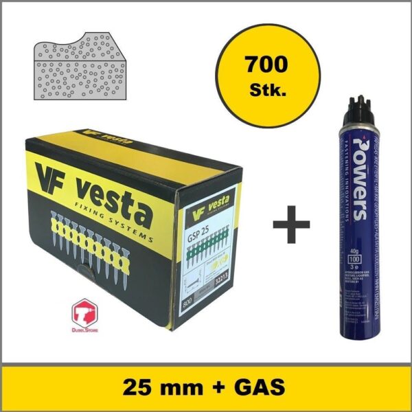 Vesta C5-25MM Nägel + Gas