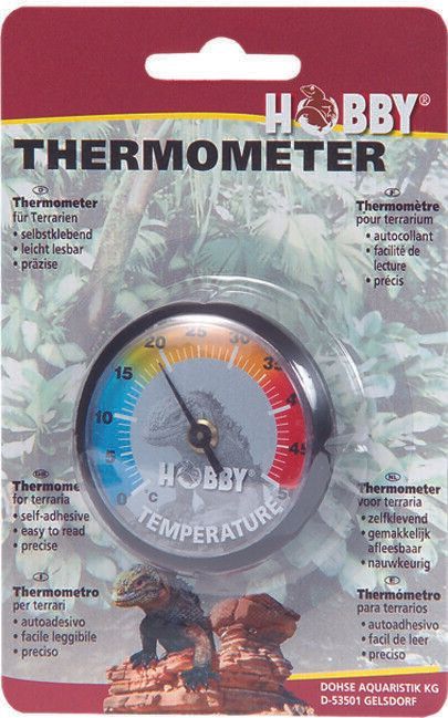 Hobby Analoges Thermometer selbstklebend - Terrarium Zubehör Terraristik