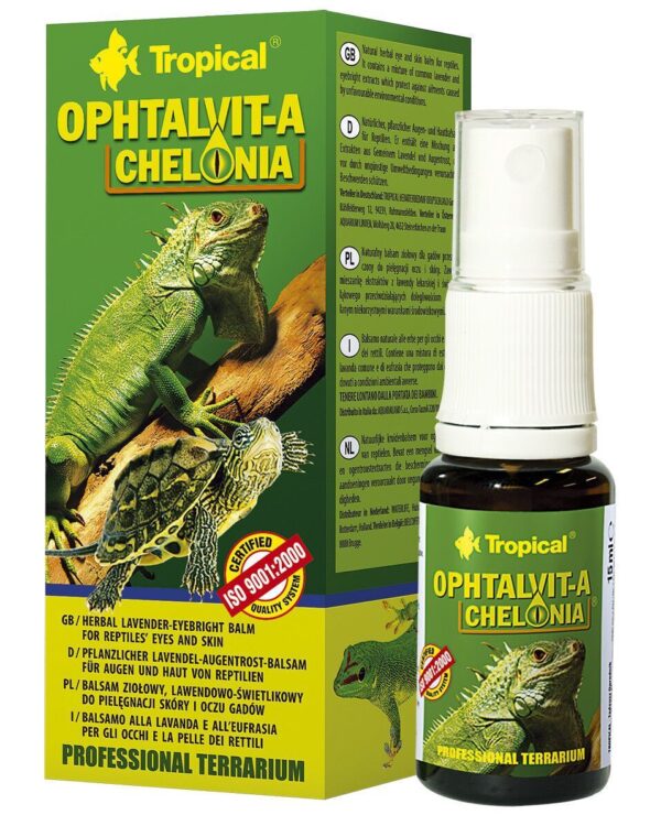 Tropical Ophtalvit-A Chelonia - pflanzlich für Augen und Haut von Reptilien 15ml