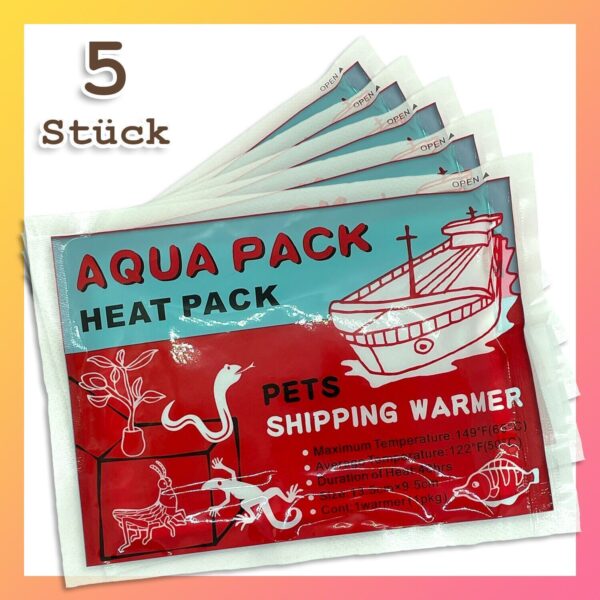 Aqua Pack 5 x Heat Pack Wärmekissen für Pflanzen- und Tierversand Tiertransport