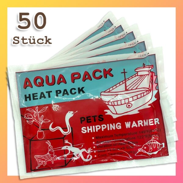 Aqua Pack 50 x Heat Pack Wärmekissen für Pflanzen- und Tierversand Tiertransport