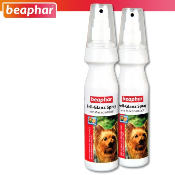 Beaphar 2 x 150 ml Fell-Glanz Spray für Hunde