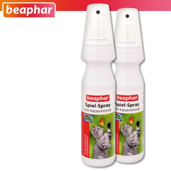 Beaphar 2 x 150 ml Spiel-Spray mit Katzenminze