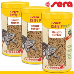 sera 3 x 1000 ml Raffy P Nature Hauptfutter für Wasserschildkröten