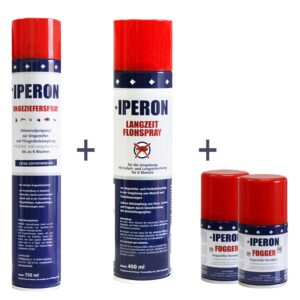 IPERON® Ungezieferspray & Fogger & Langzeit Flohspray im Set