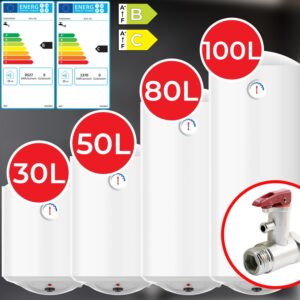 Boiler Warmwasserspeicher Elektrospeicher Warmwasserbereiter 30 50 80 100 L