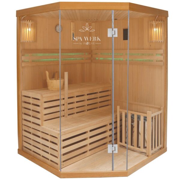 Traditionelle Sauna Mila XL Sauna inkl. Saunaofen Indoor Sauna Saunakabine
