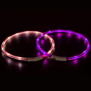 Karlie Visio Light LED-Leuchtschlauch mit USB - Gestreift / (Variante) violett-pink