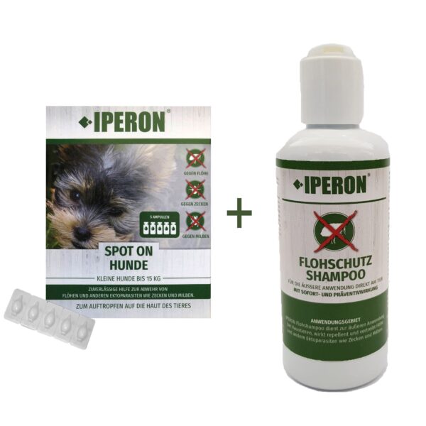 IPERON® SPOT-ON kleine Hunde & Flohshampoo im Set