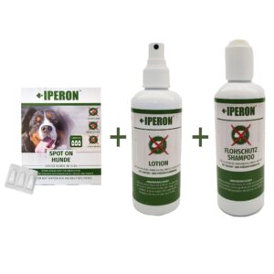 IPERON® SPOT-ON große Hunde & Flohshampoo & Lotion im Set