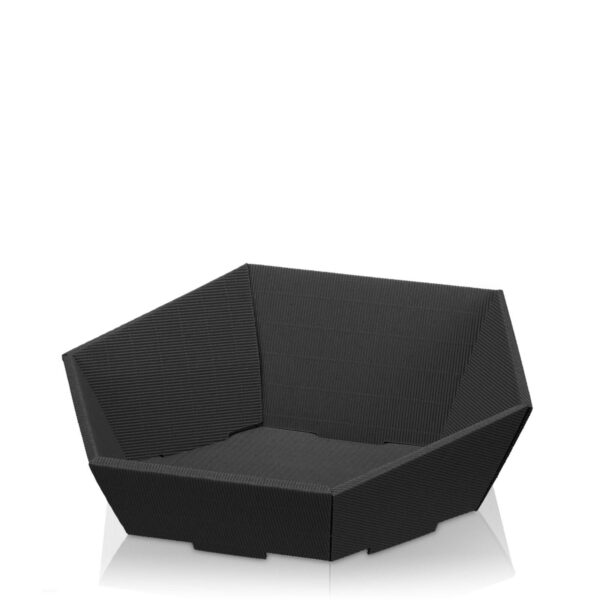 Präsentkorb 6 eckig Farbe schwarz gift basket 6 square black