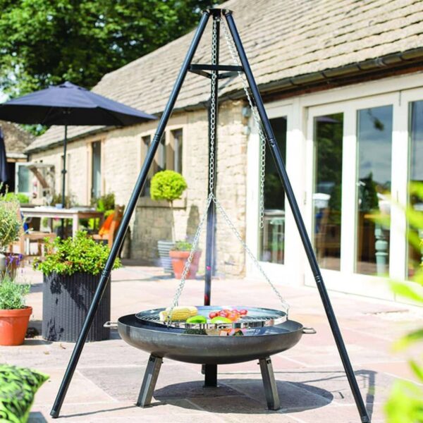 Bbgrill Schwenkgrill Schwarz 172 cm BBQ TRIPOD