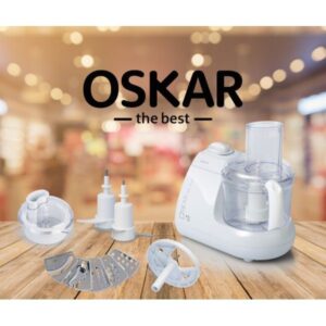 OSKAR the best Pro Küchenmaschine Weiß 600 Watt 5 Raffeln Saftpresse SchwScheibe