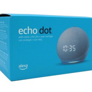 Amazon Echo Dot (4. Generation) blaugrau mit Uhr