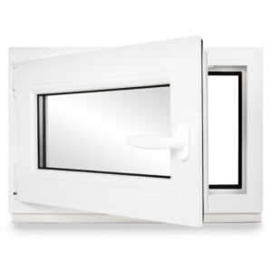 Kellerfenster Kunststoff weiß Dreh-Kipp 100x50 cm(BxH) DIN Links 3 -fach Glas