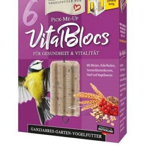 Delicia Pick-me-up Vital Bloc mit Aufhänger Vogelfutter ganzjahres Futter 6 Stc